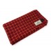 Pure Wool Tweed Blanket/Bedspread/Throw Red, Pink & Orange Check 1785/102